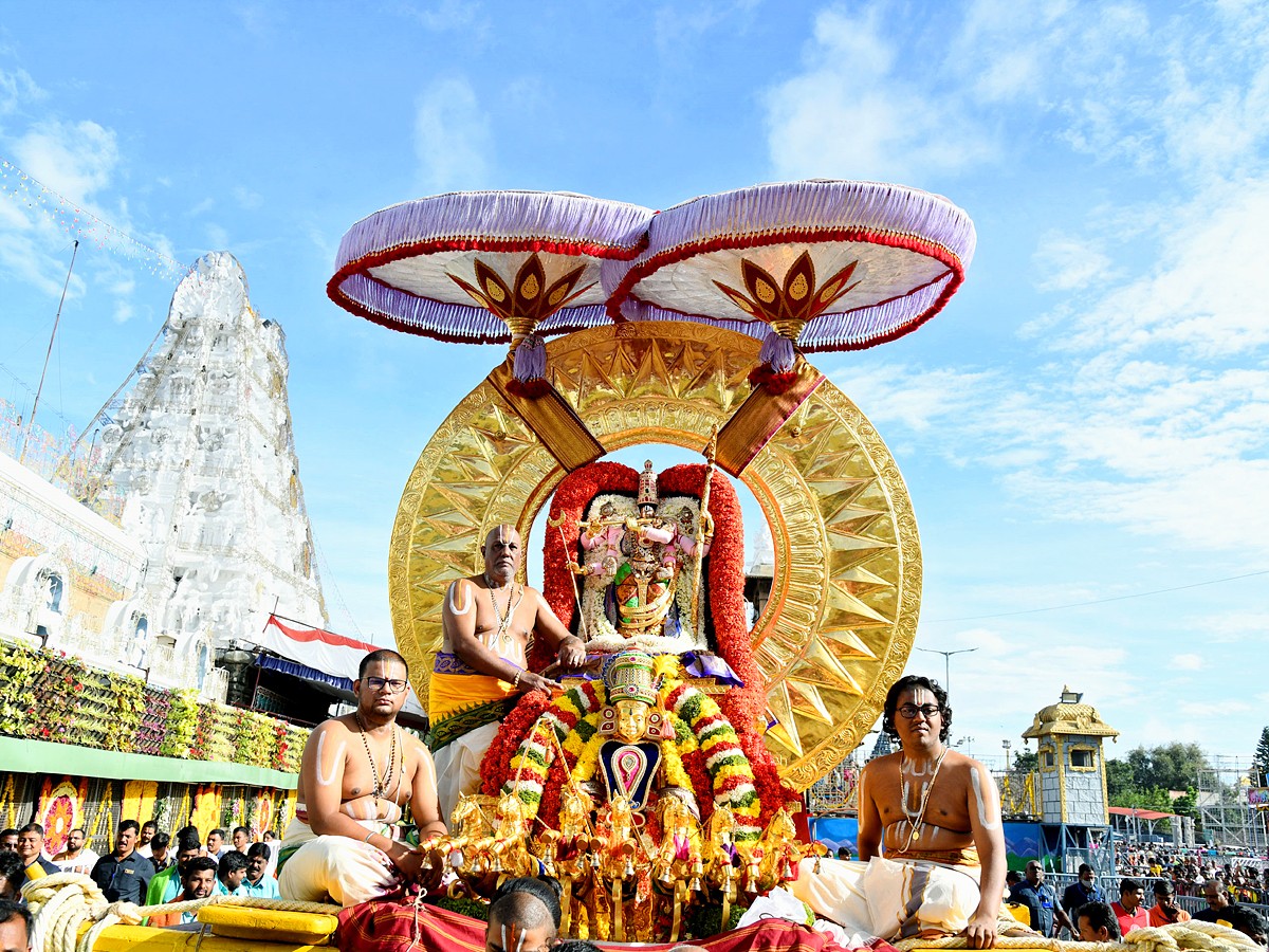 Tirumala Brahotsavam 2023: Srivaru On Suryaprabha Vehicle Photos - Sakshi2