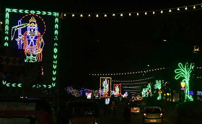 Tirumala Temple Lighting for Brahmotsavams 2023 Photos - Sakshi12