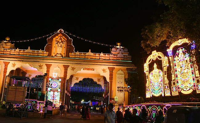 Tirumala Temple Lighting for Brahmotsavams 2023 Photos - Sakshi2