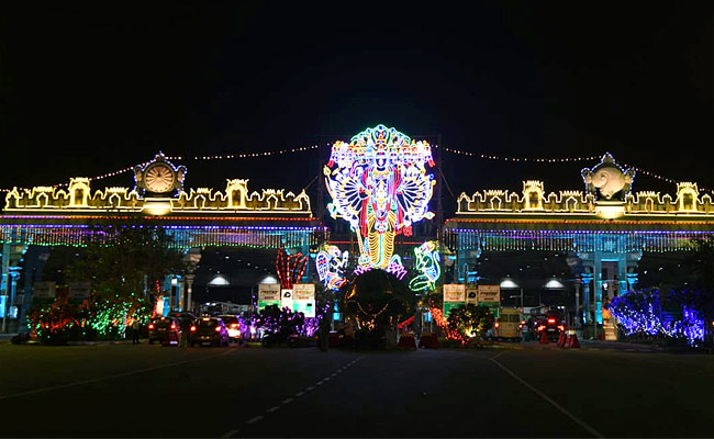 Tirumala Temple Lighting for Brahmotsavams 2023 Photos - Sakshi3