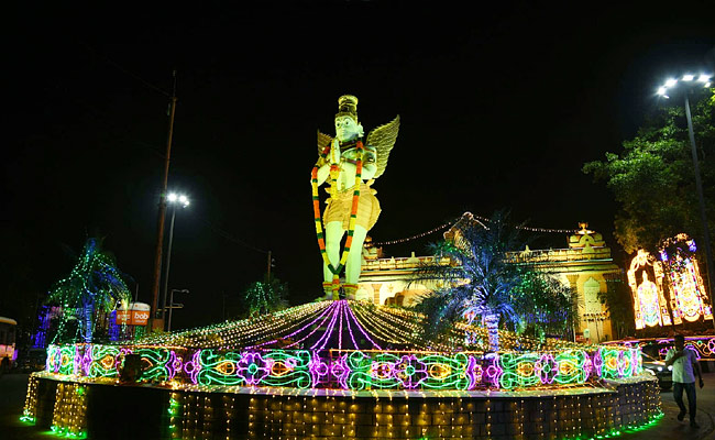 Tirumala Temple Lighting for Brahmotsavams 2023 Photos - Sakshi5