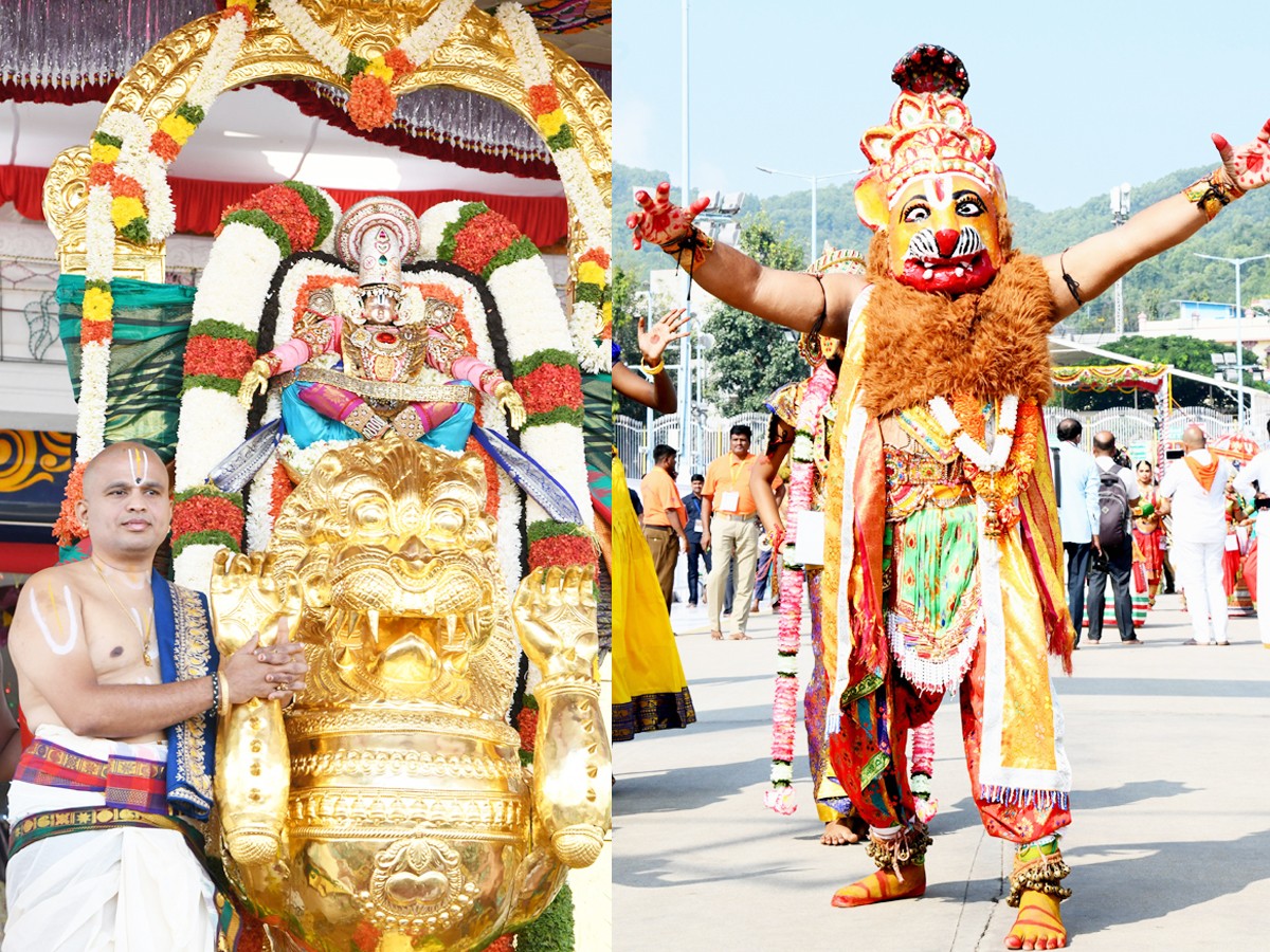 Tirumala Brahmotsavam: Sri Malayappaswamy On Simha Vahanam - Sakshi1