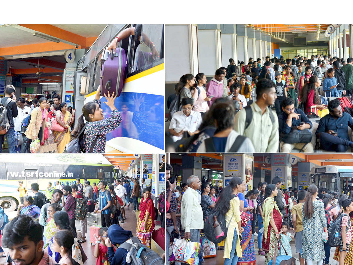 Huge Rush In Bus Stands Occasion Of Bathukamma ANd Dussehra Festival Photos - Sakshi1