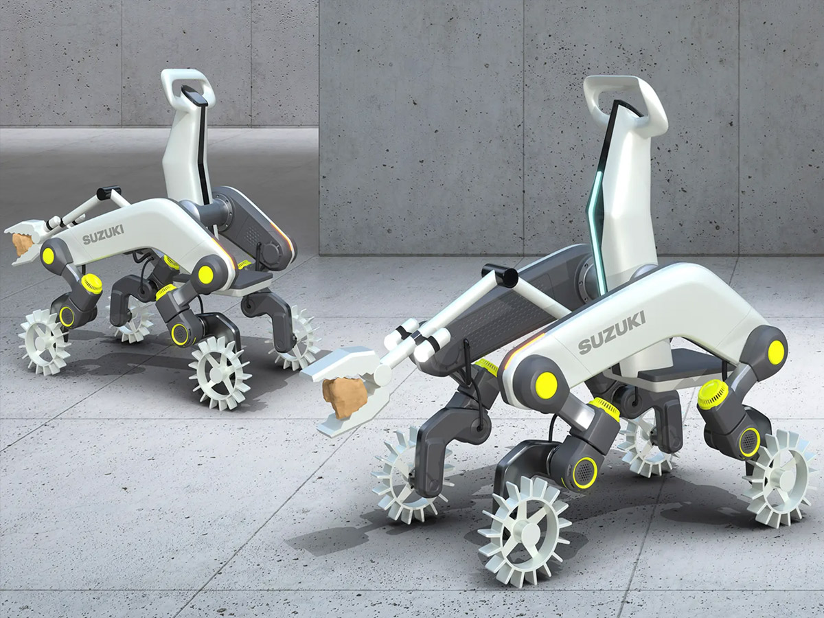 Suzuki Unveils Bizarre 4 Legged, Stair Climbing Motorcycle - Sakshi3