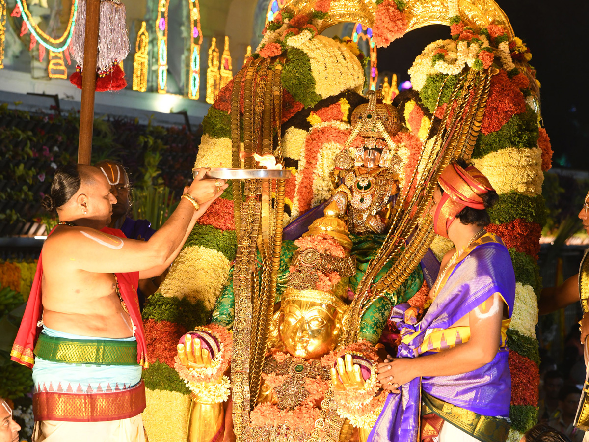 Tirumala Srivari Navaratri Brahmotsavam 2023 - Garuda Vahanam Photos - Sakshi3