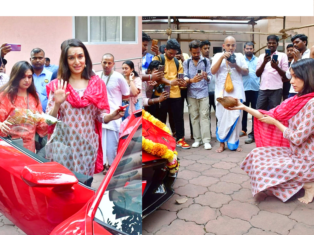 Shraddha Kapoor Visit Iskcon Temple in New Lamborghini Huracan Photos - Sakshi1