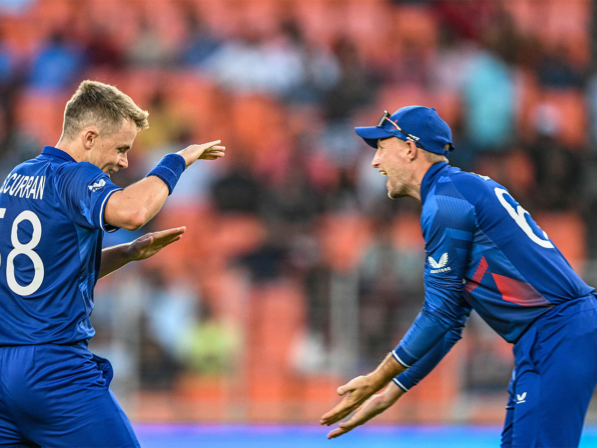 England and New Zealand at the Narendra Modi Stadium in Ahmedabad - Sakshi7