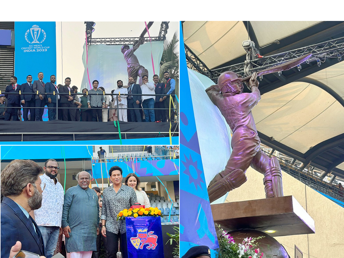 Sachin Tendulkars grand statue unveiled at Wankhede Stadium Photos - Sakshi1