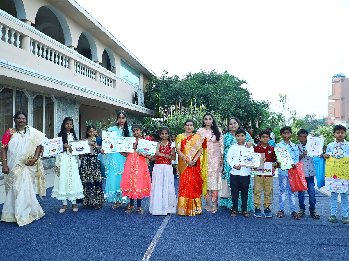 Manchu Lakshmi Celebrates Diwali Celebrations With Government School Kids - Sakshi11