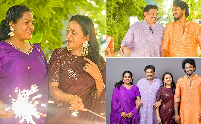 Anchor Suma Kanakala Diwali Celebration with her Family Photos - Sakshi1