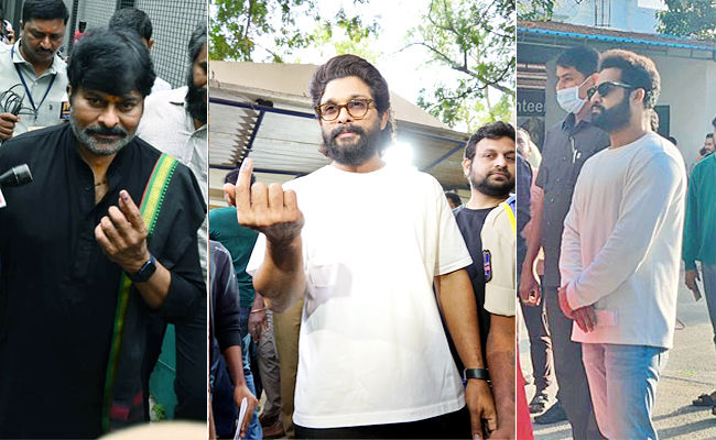 Celebrities Cast Their Votes In Telangana Assembly Elections Photos - Sakshi1