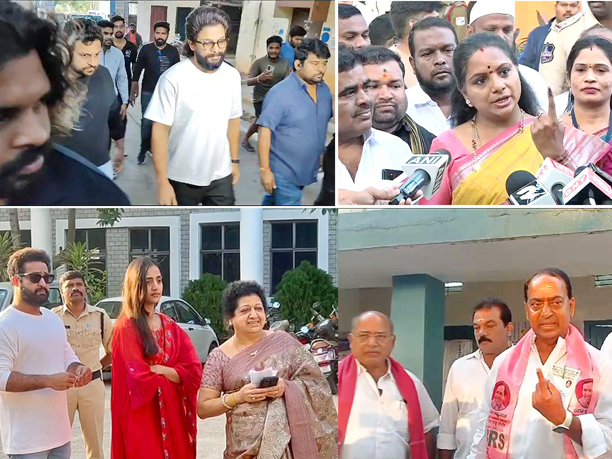 Cine Stars And Celebrities Cast Their Votes In TS Assembly Elections - Sakshi1