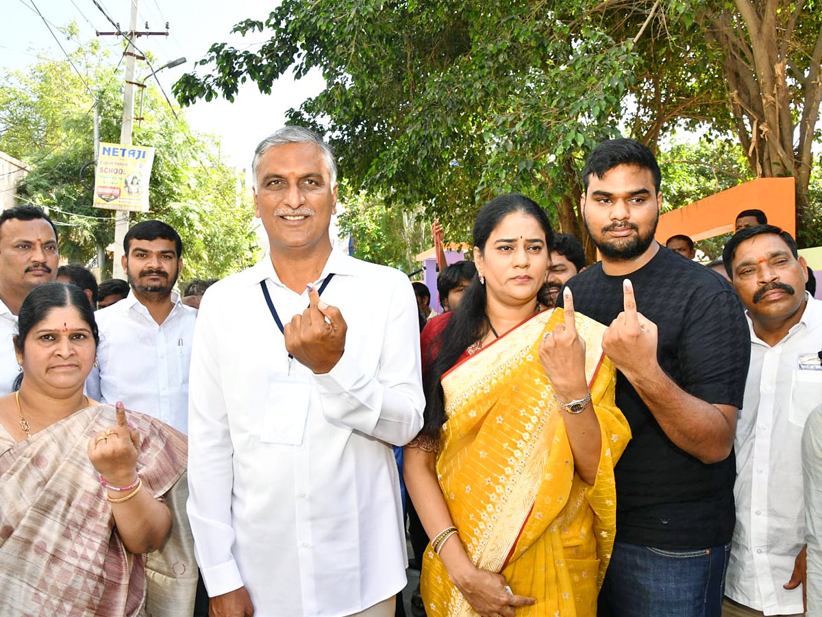 Political Leaders and Officials Cast Their Votes in Telangana Photos - Sakshi12