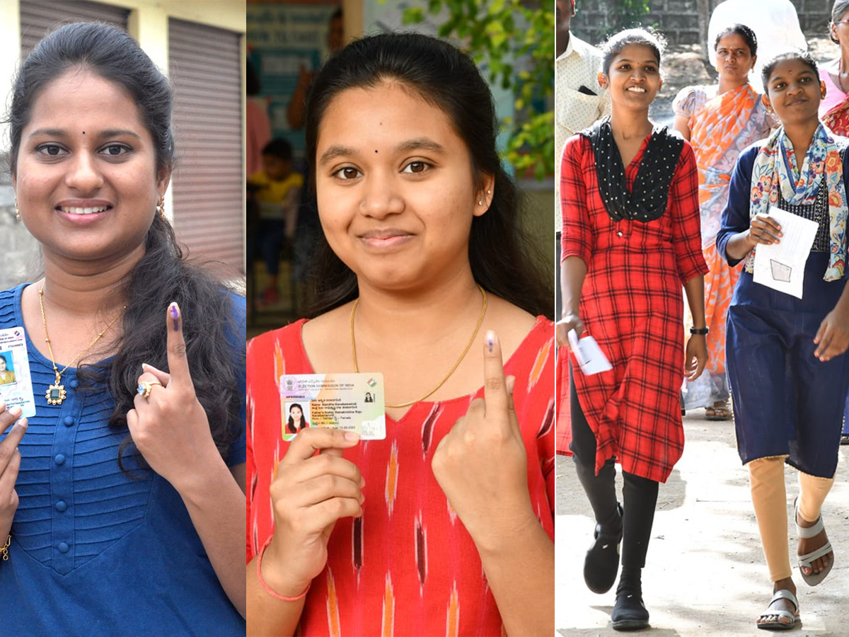 Youth Participated In Voting Enthusiastically In Telangana - Sakshi1