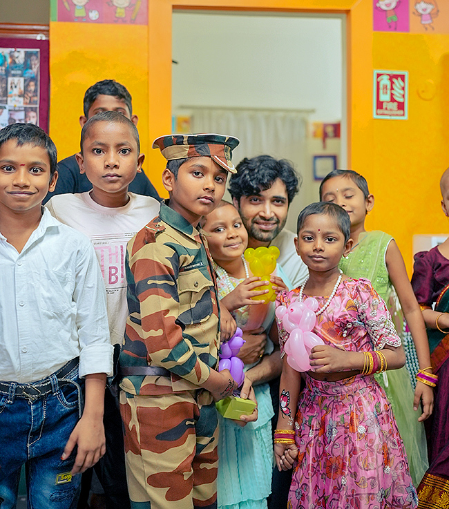 Adivi Sesh Meets Children Fighting Cancer At St Jude India Childcare Centre - Sakshi14