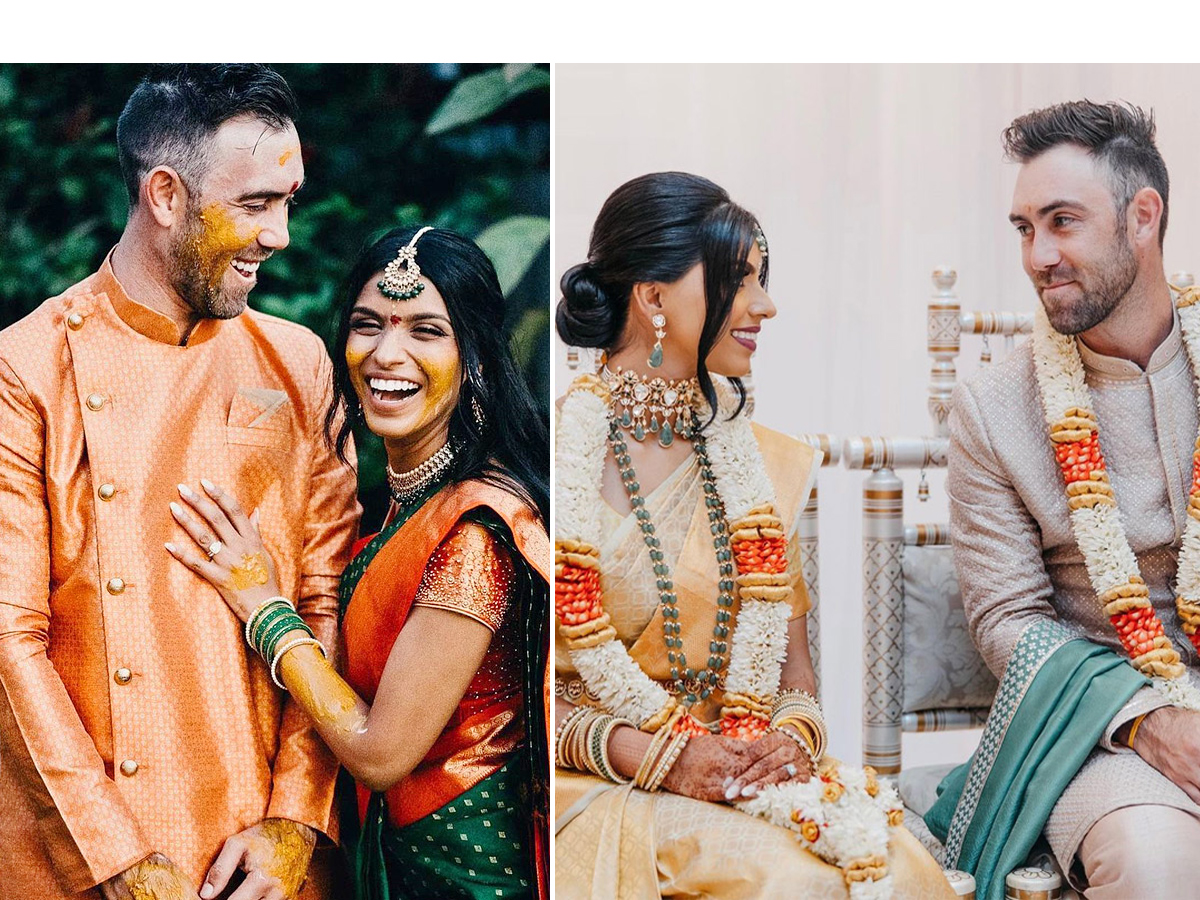 Glenn Maxwell wife celebrated his double century with a post that went viral Photos - Sakshi1