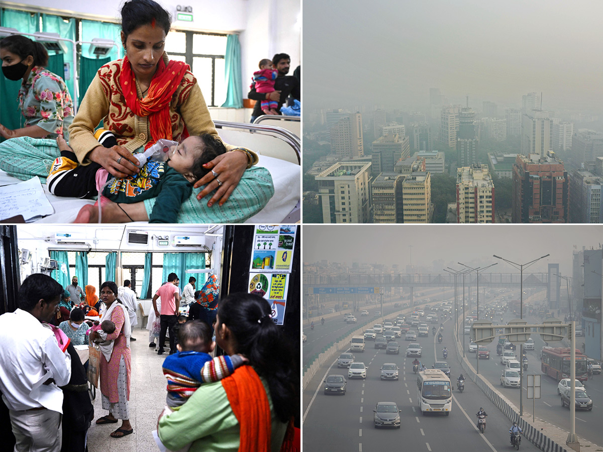 Delhi People Suffering Dangerous Air Pollution Photos - Sakshi1