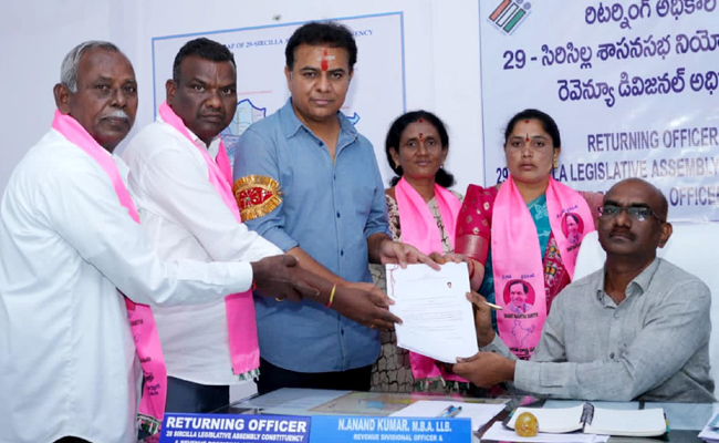 Telangana Political Leaders File Election Nomination Papers Photos - Sakshi2