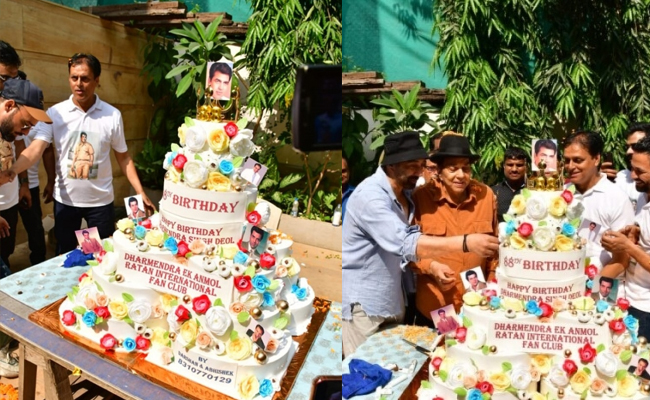 Dharmendra Celebrates His 88th Birthday With Giant 7-tier Cake With Sunny Deol Photos - Sakshi1