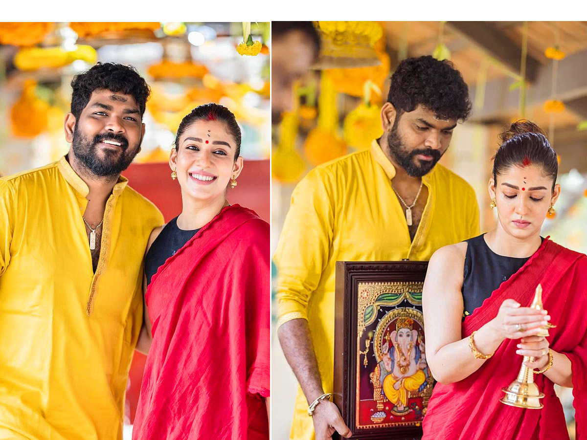 Nayanthara special pooja with husband Vignesh Photos - Sakshi1