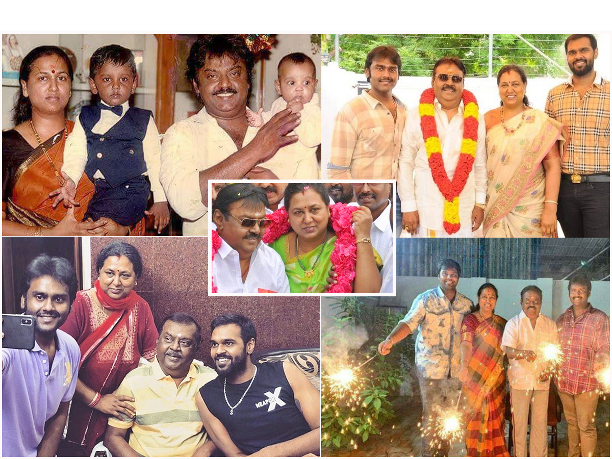 Captain Vijayakanth Family Photos With Wife And Son Photos - Sakshi1