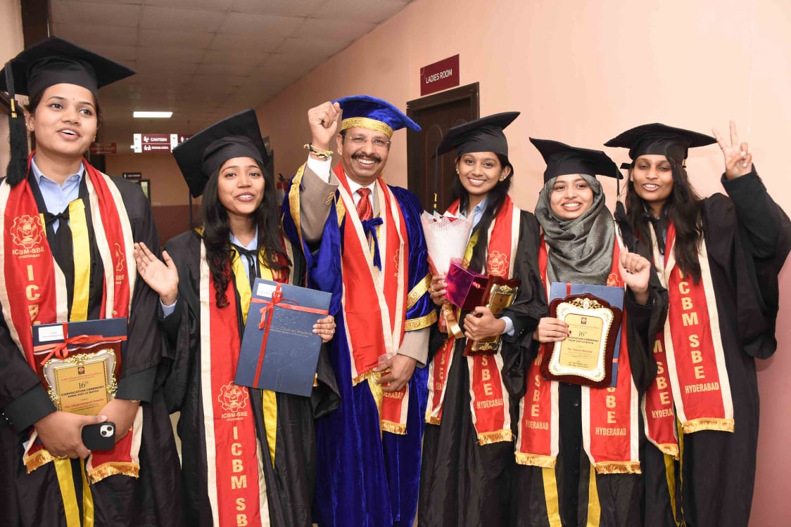 Students Celebrates 16th Convocation Ceremony ICBM School of Business Excellence at Attapur Hyderabad Photos - Sakshi1