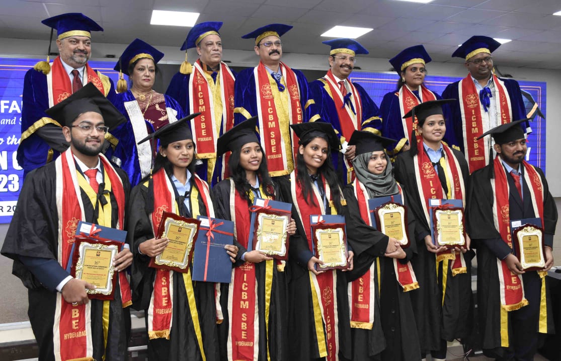 Students Celebrates 16th Convocation Ceremony ICBM School of Business Excellence at Attapur Hyderabad Photos - Sakshi23