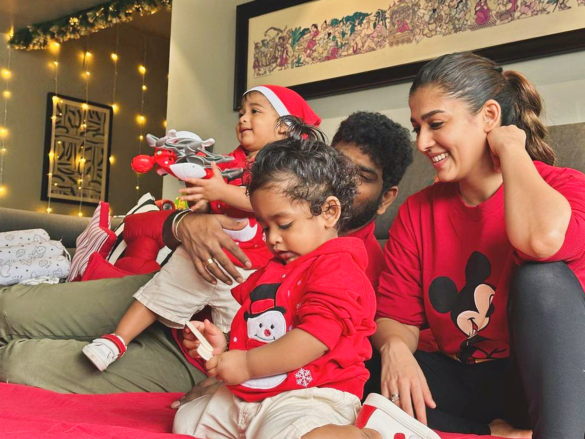 Nayanthara and Vignesh Shivan celebrate Christmas with their twins PHotos - Sakshi6