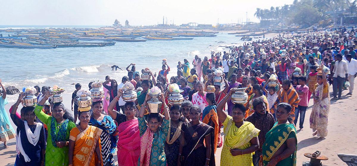 Women from fisher folk community worship sea goddess Gangamma  - Sakshi16