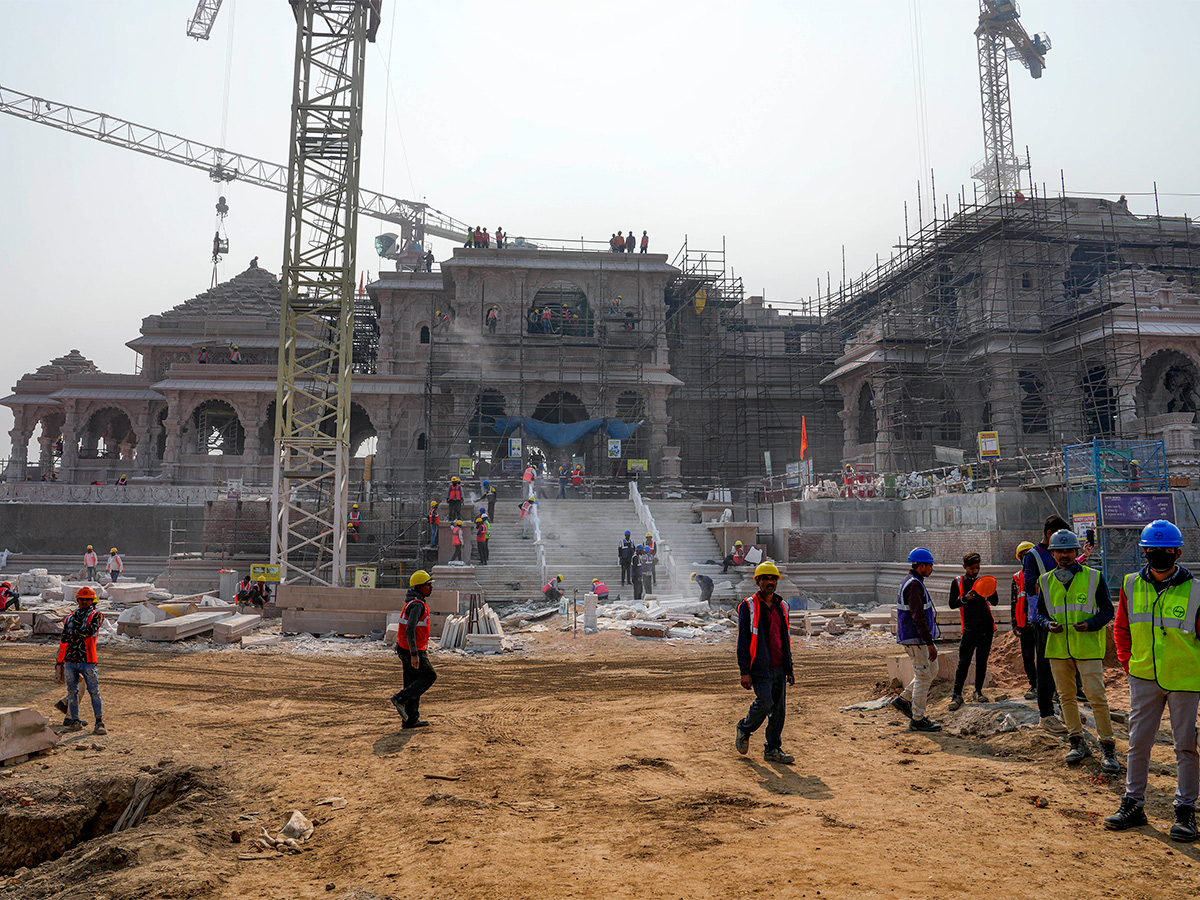 ayodhya new ram mandir photo - Sakshi5