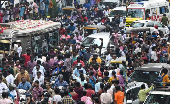 people and leaders pay last respects to Captain Vijayakanth Photos - Sakshi15