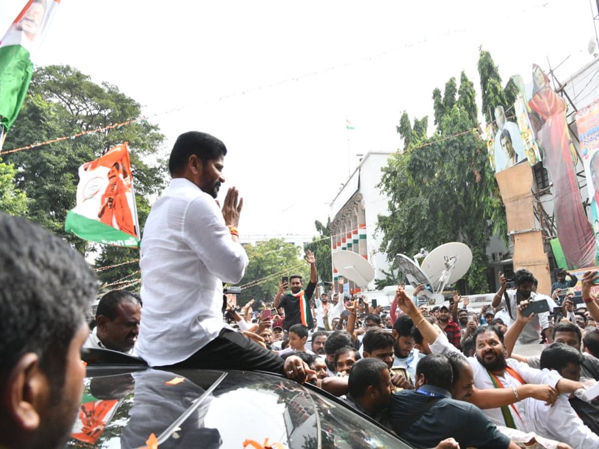 Telangana Elections 2023 Congress party Victory Revanth Reddy Photos - Sakshi1