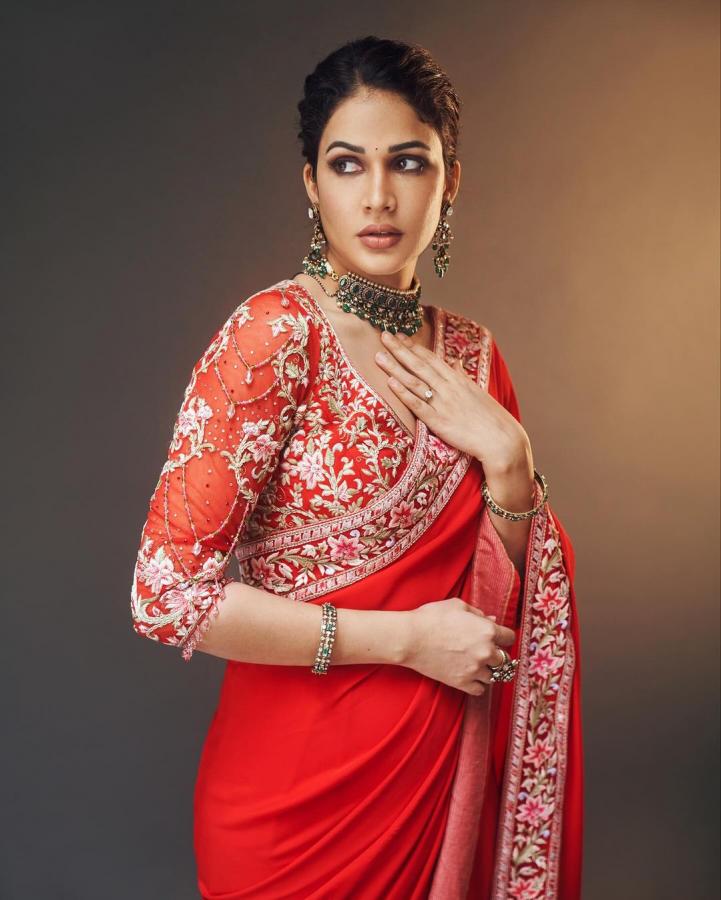 Lavanya Tripathi Dazzles In A Striking Red Saree - Sakshi6