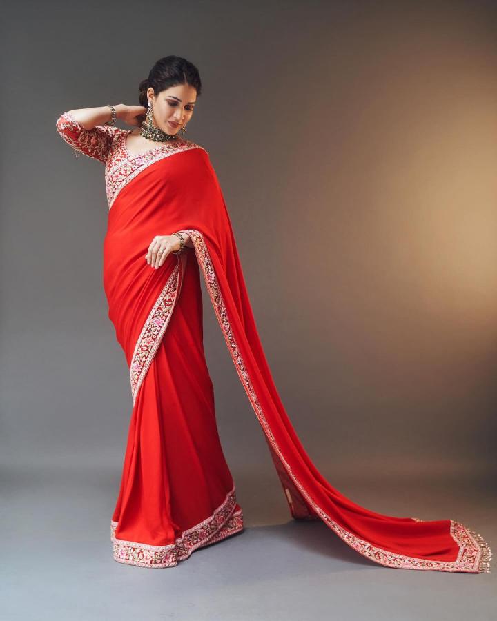 Lavanya Tripathi Dazzles In A Striking Red Saree - Sakshi9