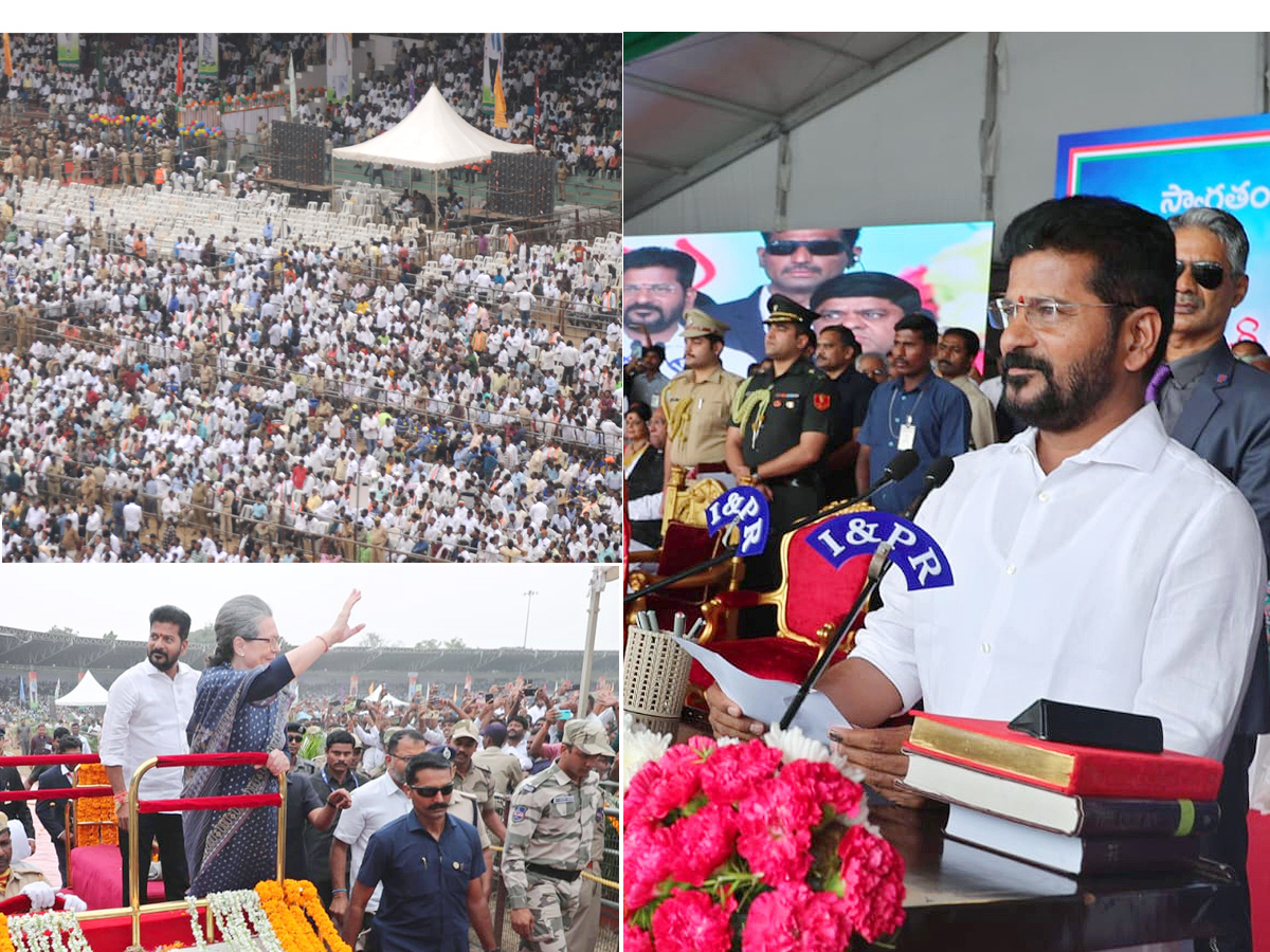 Revanth Reddy Sworn in as Chief Minister of Telangana at LB Stadium Photos - Sakshi1