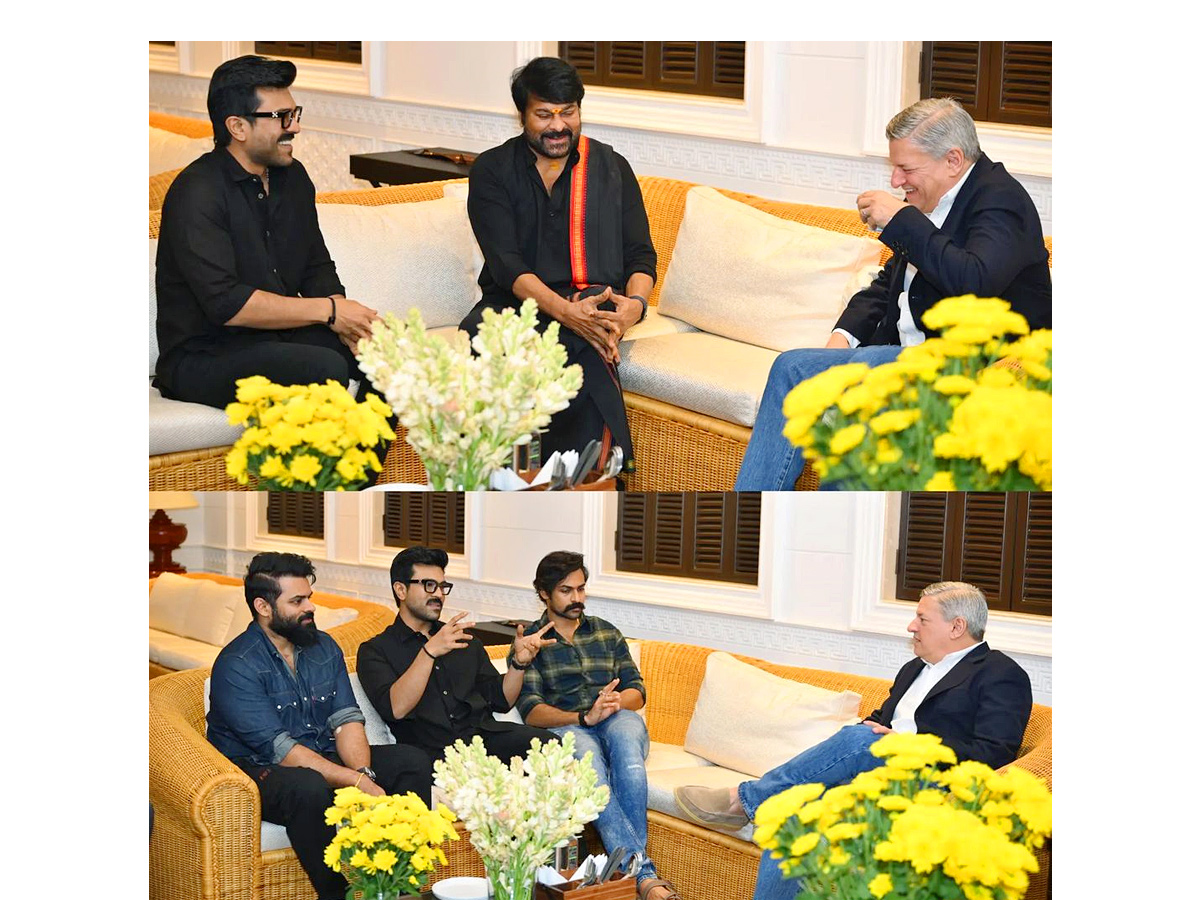 Netflix CEO Meets Chiranjeevi and Ram Charan Photos - Sakshi2