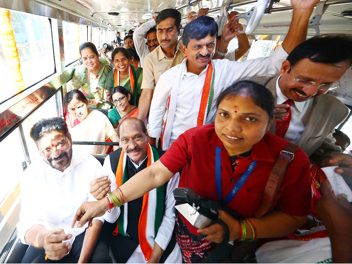 CM Revanth Reddy Launched Free Bus Services For Women Photos - Sakshi12