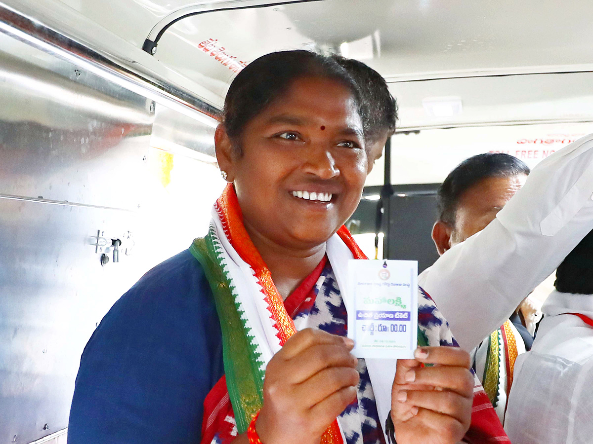 CM Revanth Reddy Launched Free Bus Services For Women Photos - Sakshi14