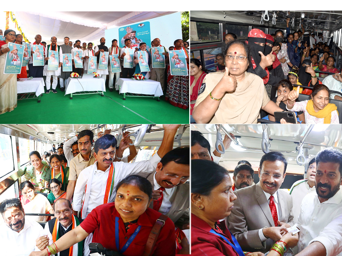 CM Revanth Reddy Launched Free Bus Services For Women Photos - Sakshi1