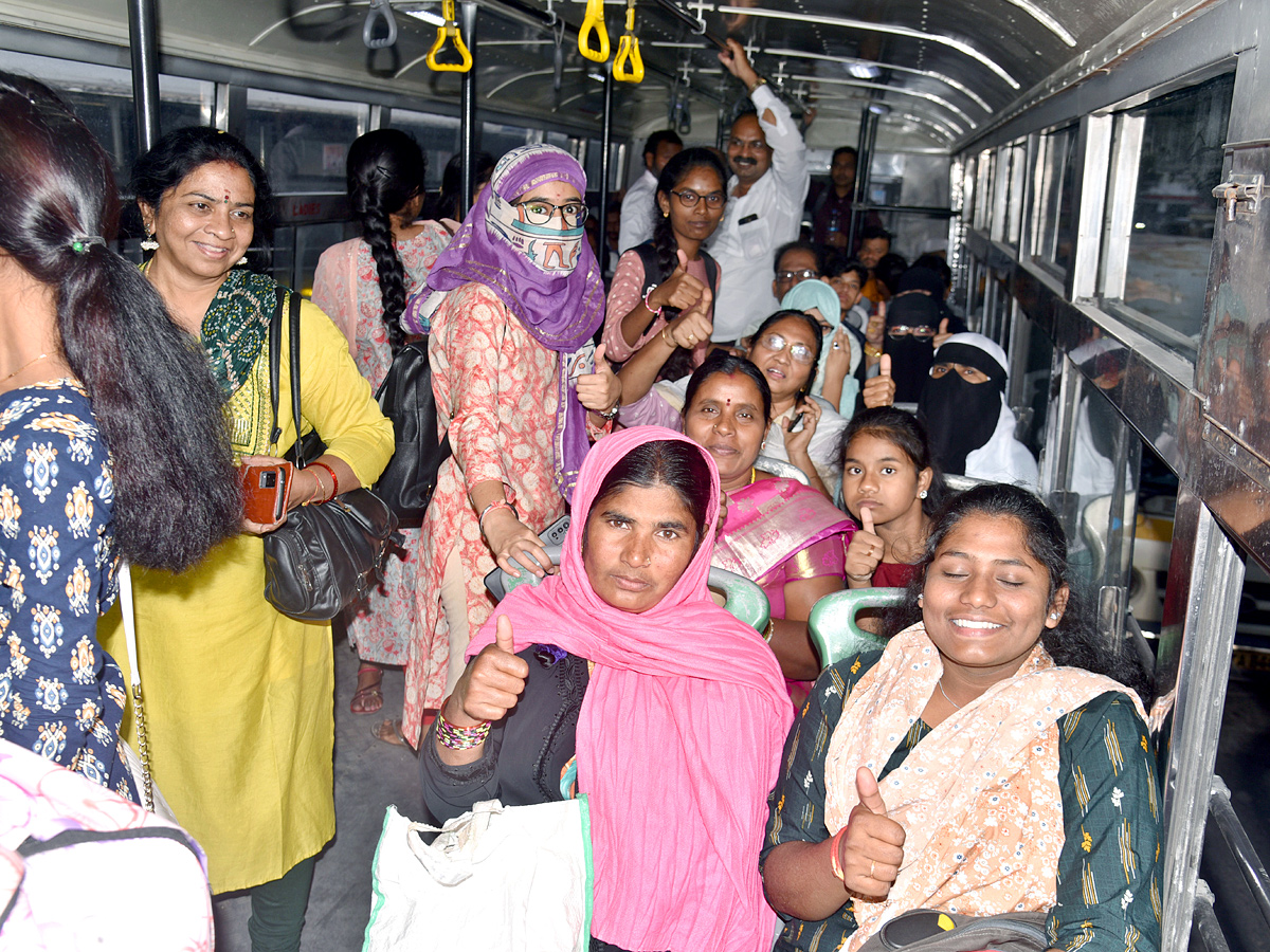 CM Revanth Reddy Launched Free Bus Services For Women Photos - Sakshi3