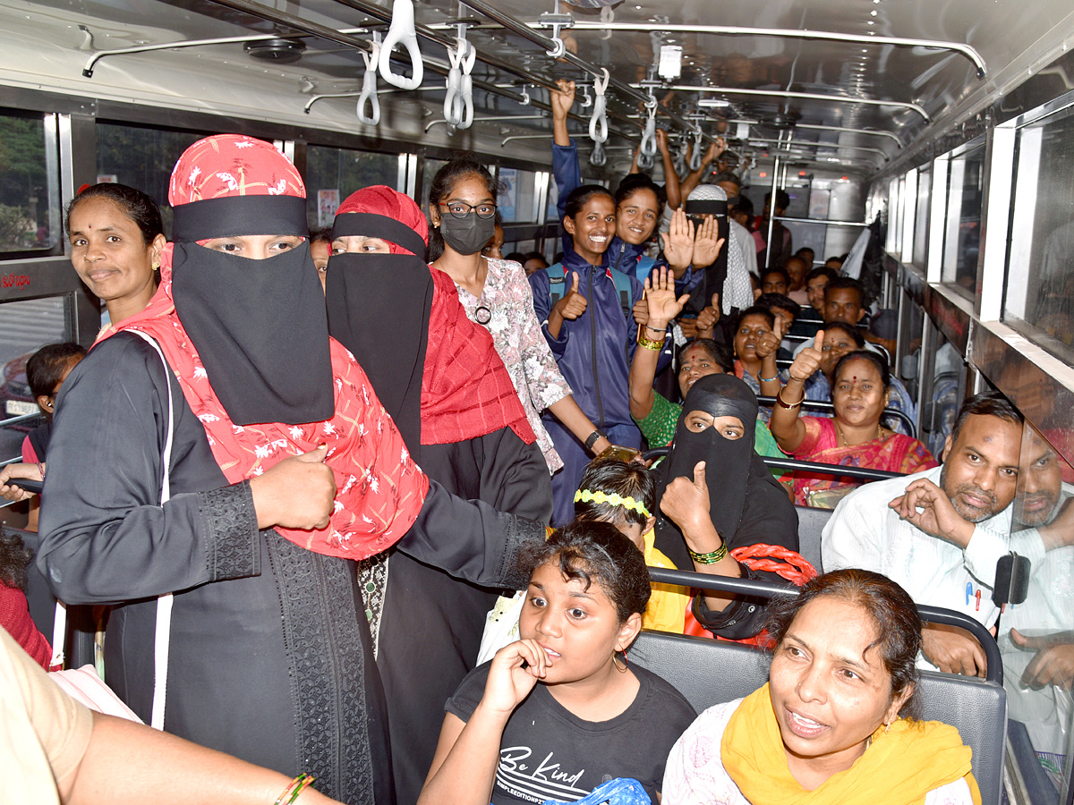 CM Revanth Reddy Launched Free Bus Services For Women Photos - Sakshi4