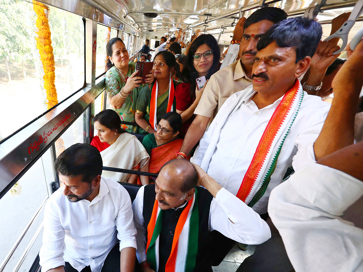 CM Revanth Reddy Launched Free Bus Services For Women Photos - Sakshi9