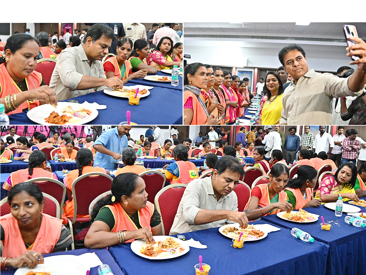 MLA KTR Lunch With GHMC Workers At Telangana Bhavan Hyderabad Photos - Sakshi1