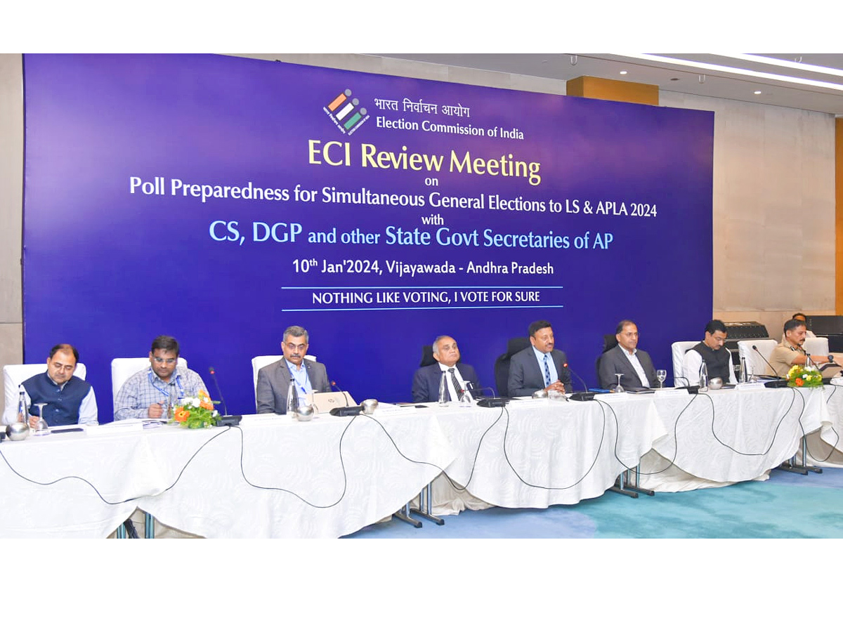 ECI review meeting on elections in Andhra Pradesh Photos - Sakshi1