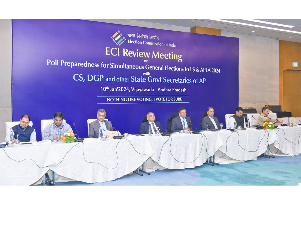 ECI review meeting on elections in Andhra Pradesh Photos - Sakshi5