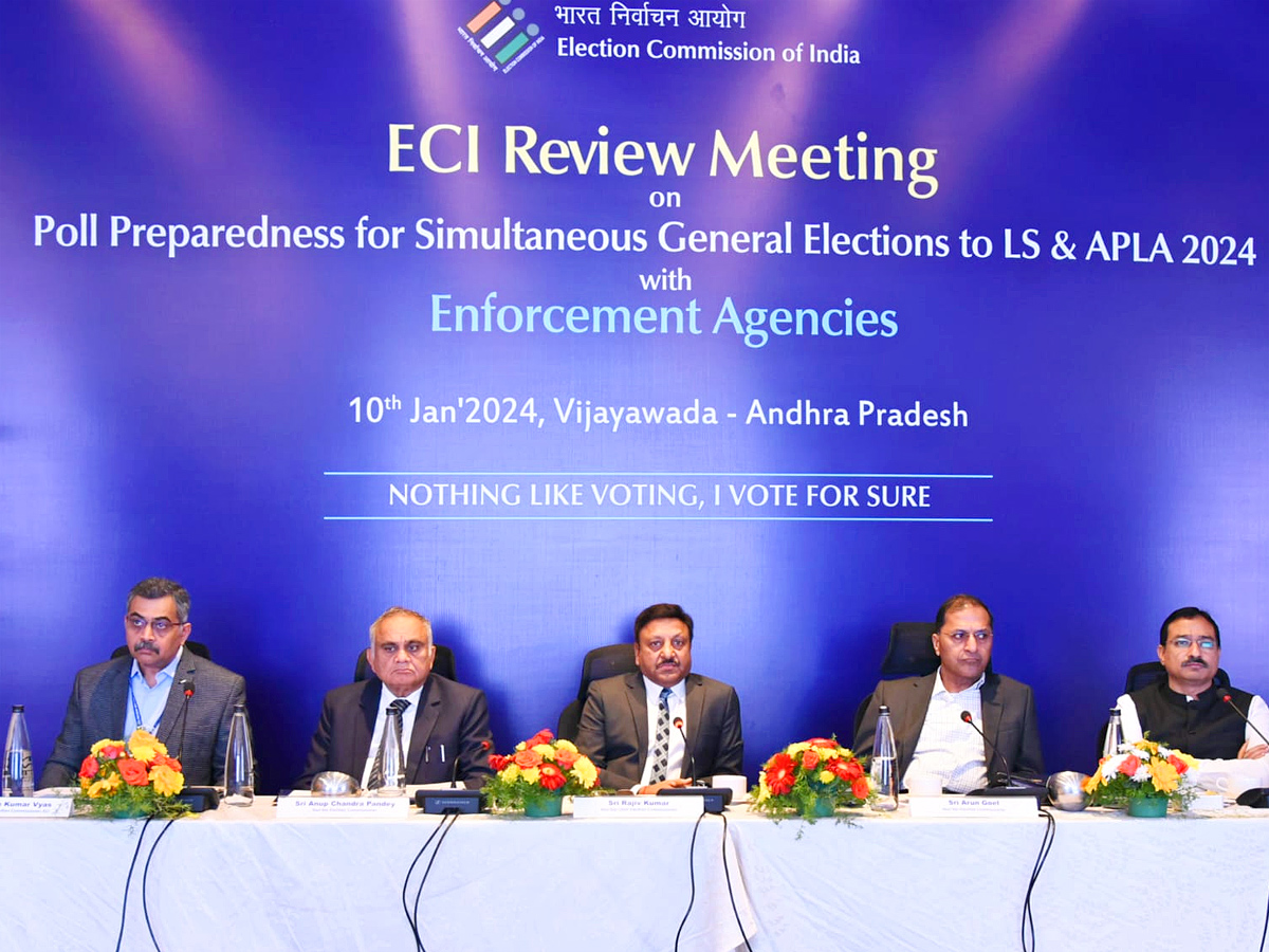 ECI review meeting on elections in Andhra Pradesh Photos - Sakshi7