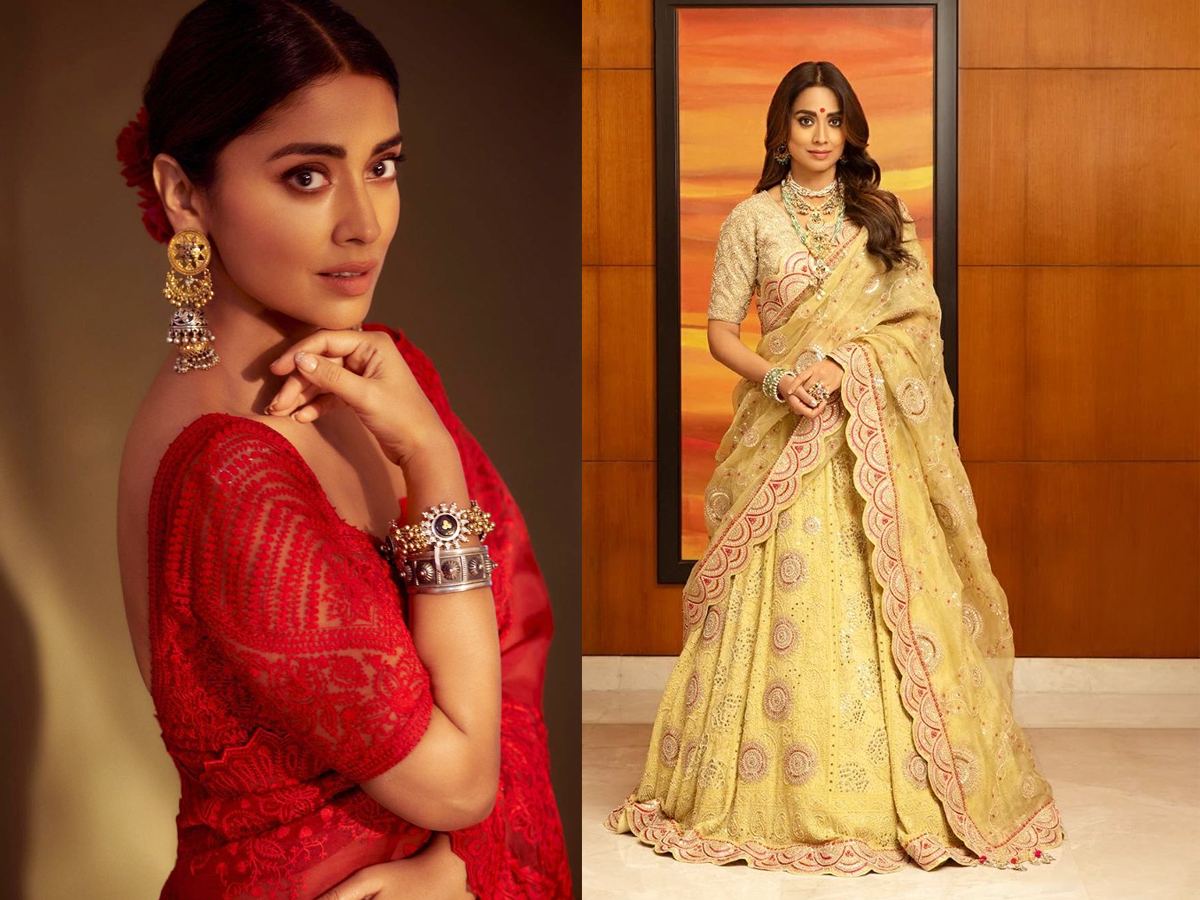 Tollywood Heroine Shriya Saran Traditional Outfit - Sakshi1