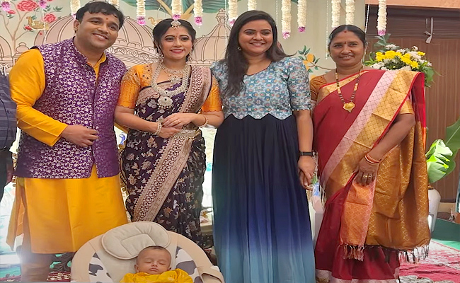 TV Actress Lahari Son Cradle Ceremony beautiful Photos - Sakshi5