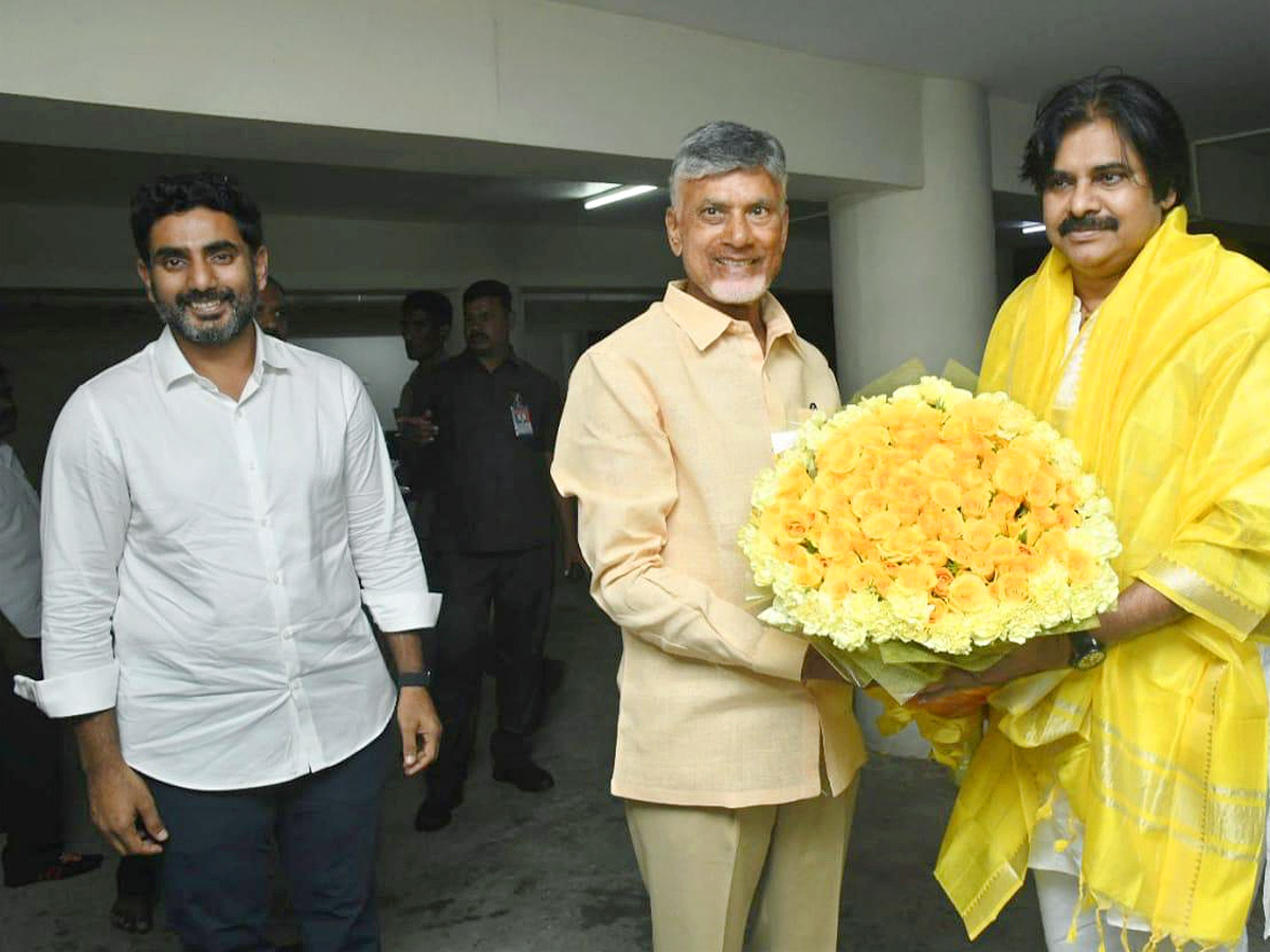 Pawan Kalyan Meets Chandrababu in his Residence PHotos - Sakshi1