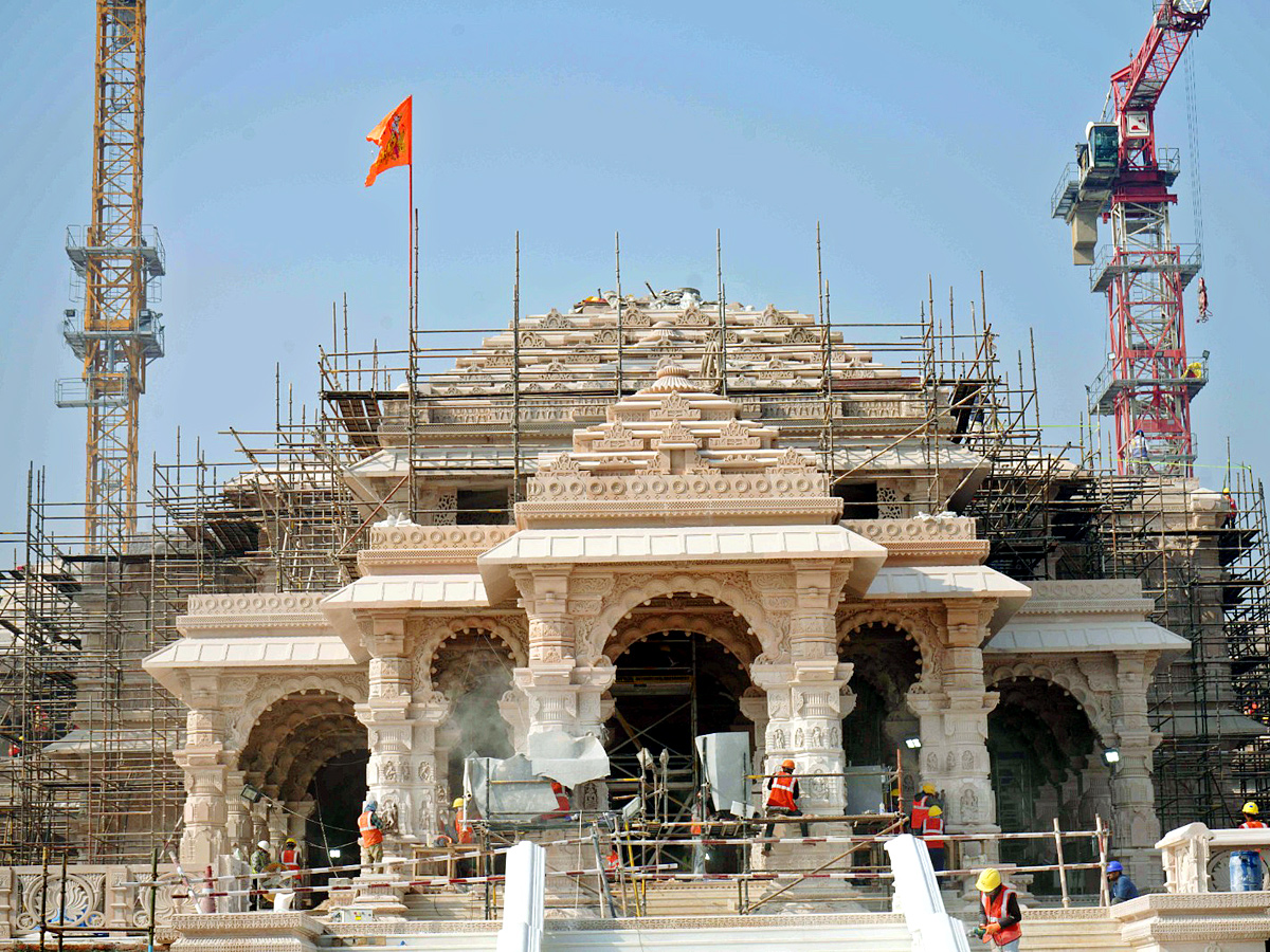  Construction work of Ayodhyas Ram Mandir in full swing as consecration ceremony nears Photos - Sakshi41